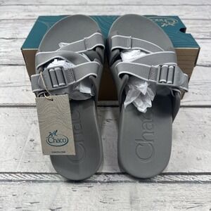 Chaco Men's Chillos Slide Sandal Adjustable -Color Outskirt Gray Size 8 New NIB
